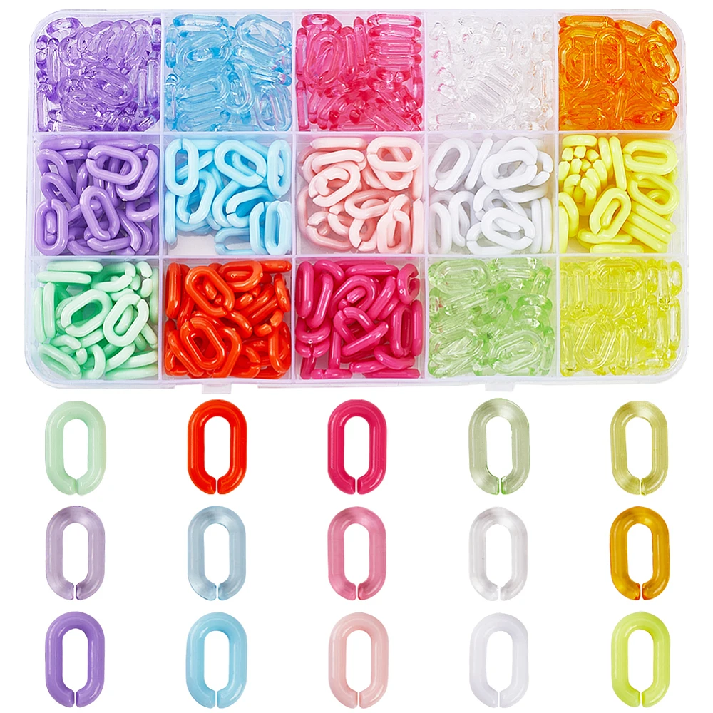 Chain Quick Link - 480 шт., 15 цветов, акриловые соединительные