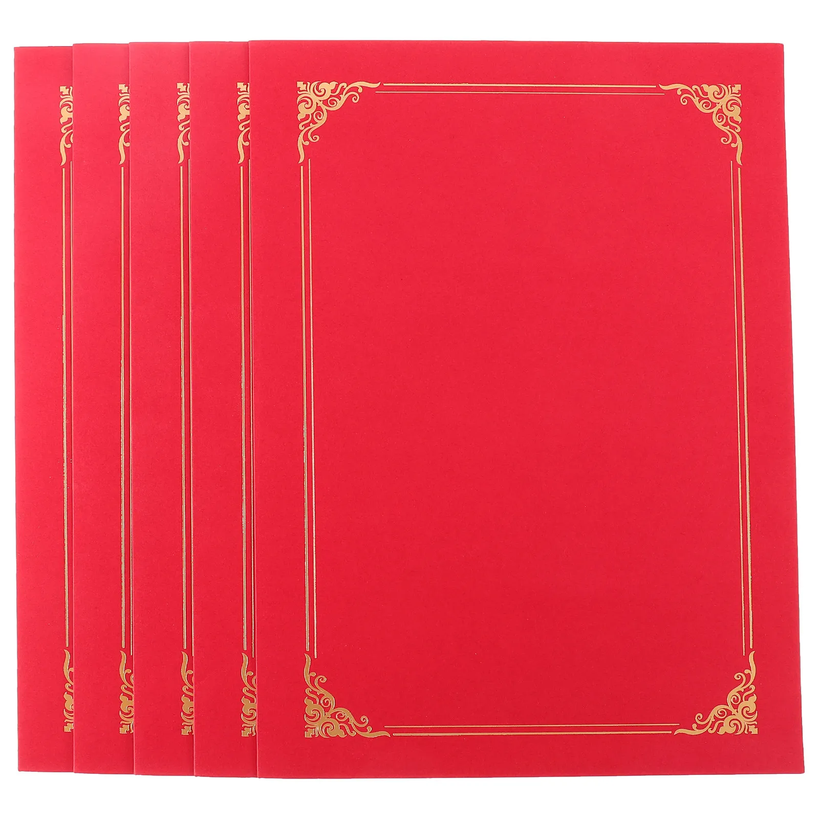 10Pcs Certificate Cover Paper Diploma Holder for Graduation Awards Certificates Protection Classic Design Document Storage