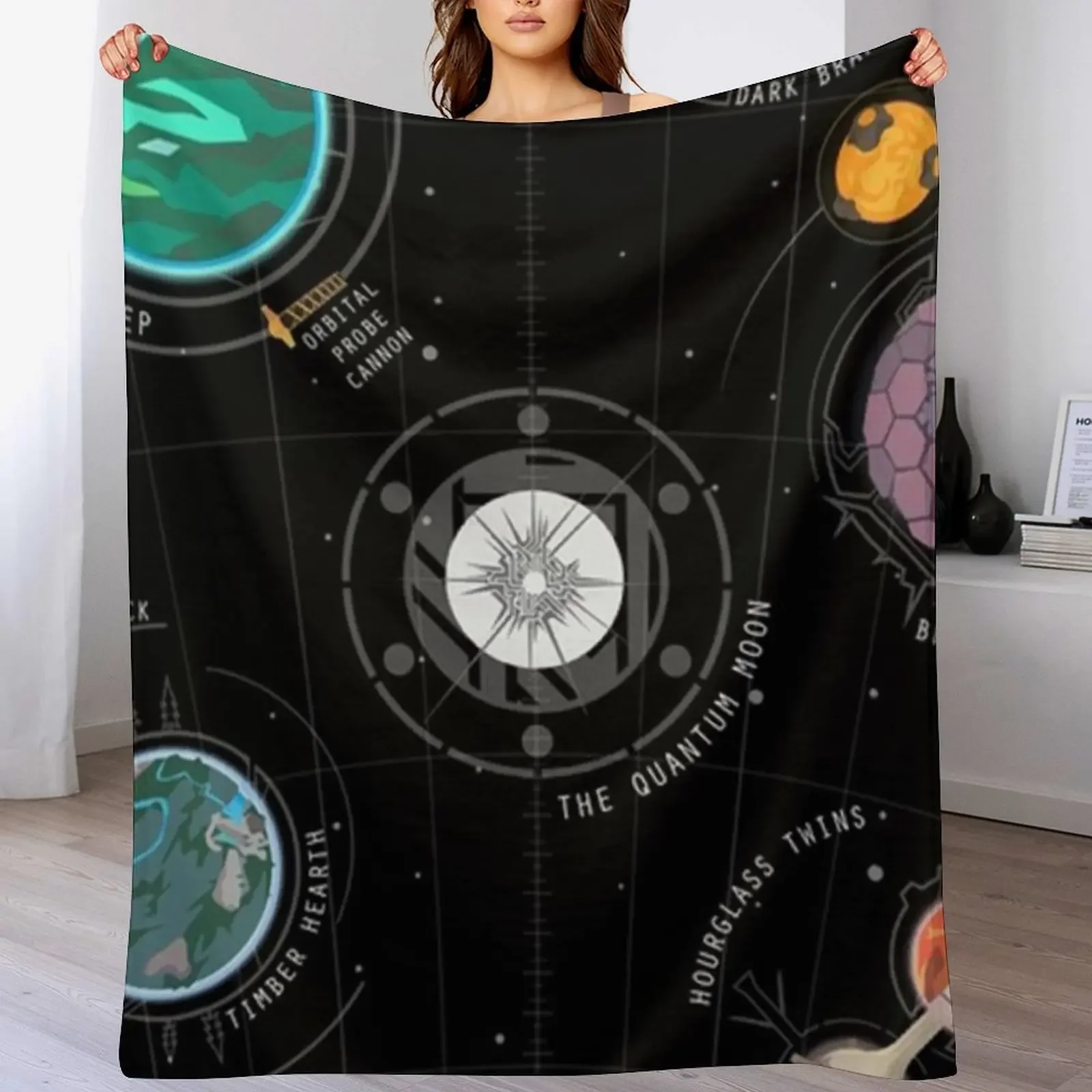 Outer Wilds System Throw Blanket Fluffy Cozy Throw Blanket for Home Decor