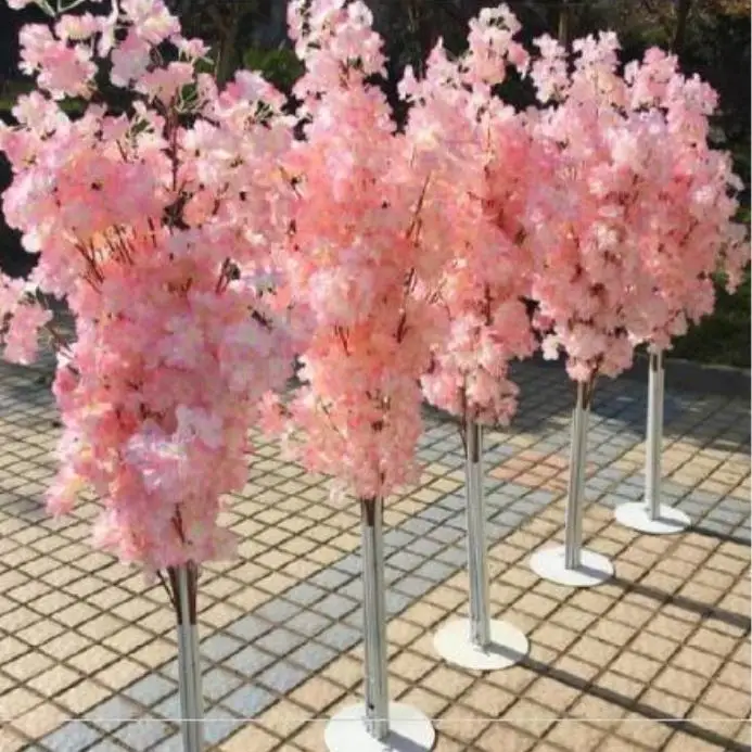 5 Stück 8 Stück Hochzeitsdekoration 1,5 m hoher künstlicher Kirschblütenbaum mit römischer Säule als Wegführung für Hochzeitsfeier, Einkaufszentrum, Outdoor-Veranstaltung – Detail 7