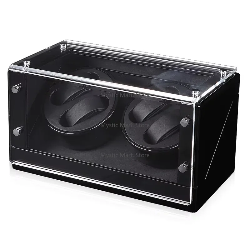 Dual Japanese Motor Watch Winder GC03-D102BB | 360° Rotating Men’s Display Stand