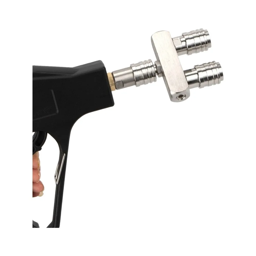 2 in 1 Dual Nozzle Quick Connector 1/4 inch for High Pressure Washer Aluminum Stainless Steel Long Lasting Use