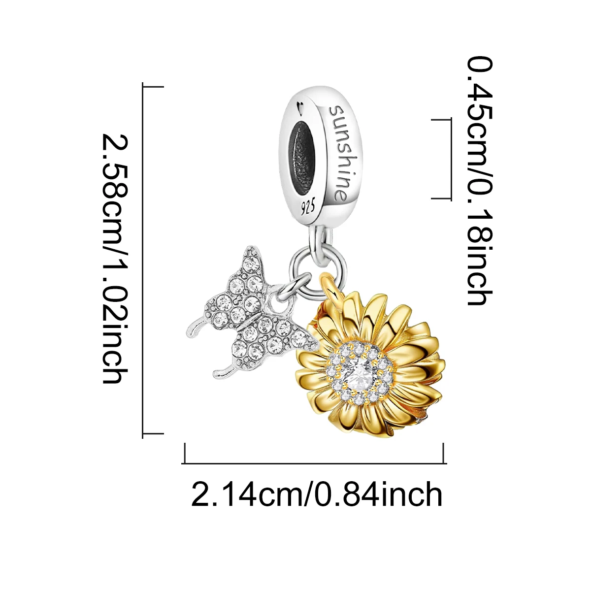 925 Sterling Silver Personalized Fashion Plant Flower Fit Diy Charms Beads  Necklace Making Gift Of High Quality Fine Jewelry