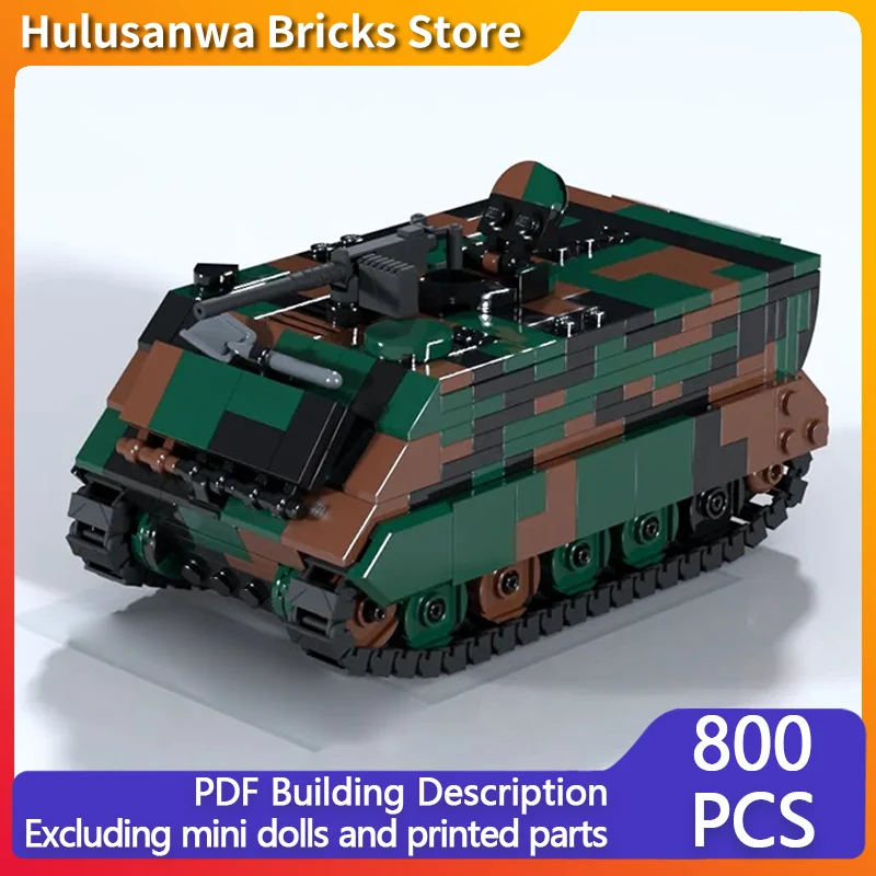 

Модель военного танка M113 времен Второй мировой войны, конструктор MOC, военная техника, модульные технологичные подарки, набор для сборки, детские игрушки, праздничный подарок