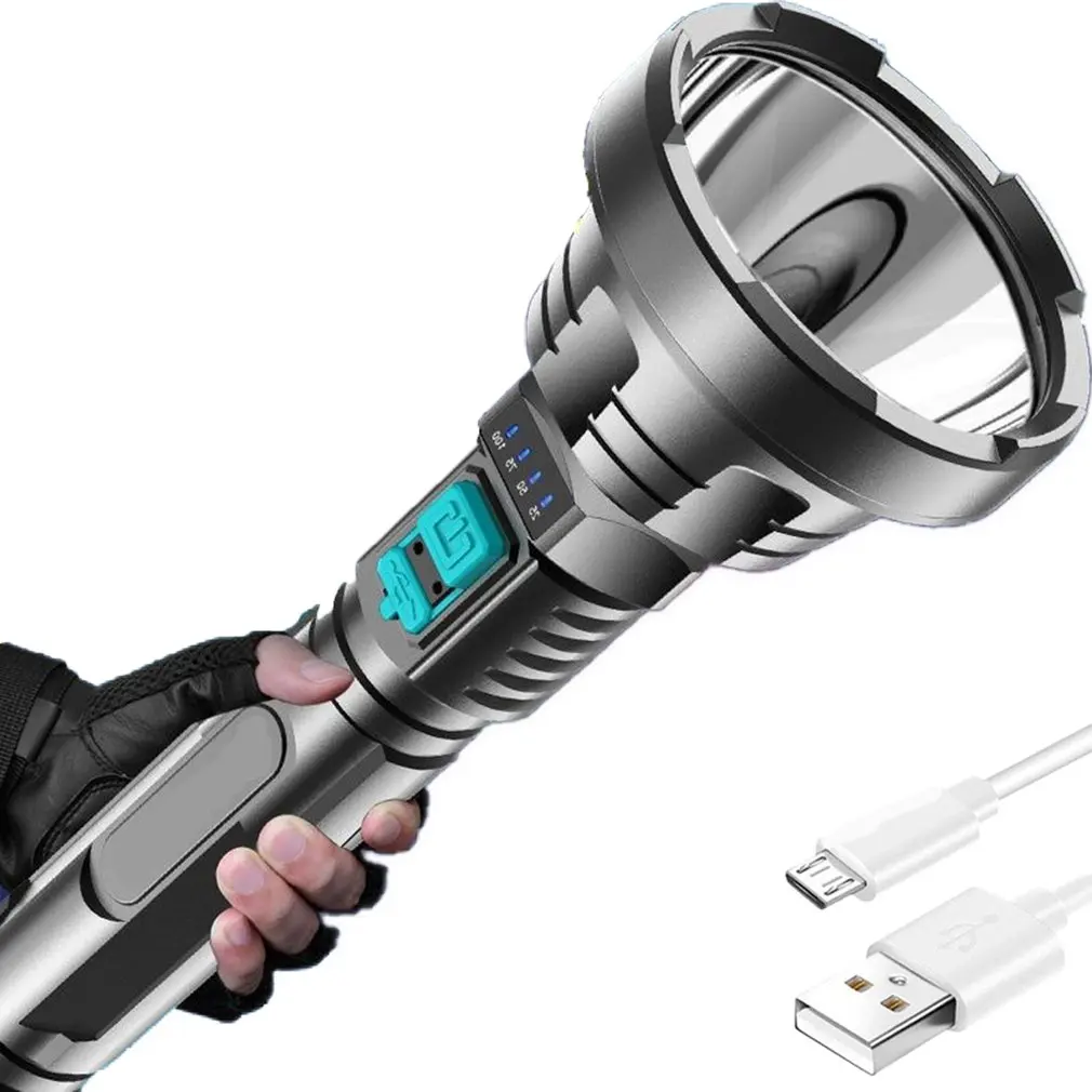 2024New Super Powerful LED Flashlight LED-OSL Torch USB Rechargeable Waterproof Lamp Ultra Bright Lantern Three Modes Flashlight