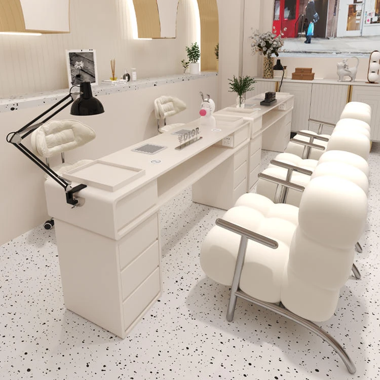 &c New Commercial Salon Nail Enhancement Built-in Vacuum Cleaner with Built-in Socket Nail Table and Chair Set