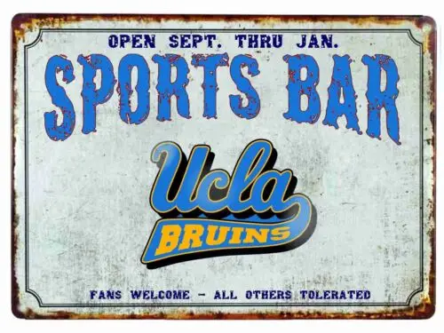 UCLA Bruins Sports Fans Welcome Mouse Pad Tin Sign Art On Mousepad-Aluminum