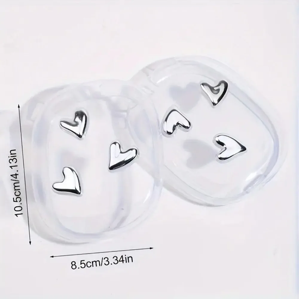 3D Headphone Protective Case Transparent Love Heart Protection Cover Universal Anti-scratch Earphone Cases for AirPods Max