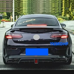For Mercedes-Benz E-Class W238 C238 2Door Coupe E350 E400 E320 RT Style Carbon Fiber Rear Spoiler Trunk Wing 2017-2023 FRP black