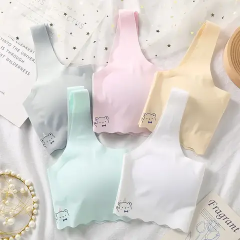 편안하고 부드러운 대치형 브래지어 – 10세에서 18세 소녀를 위한 언더와이어 없는 스포츠 브래지어