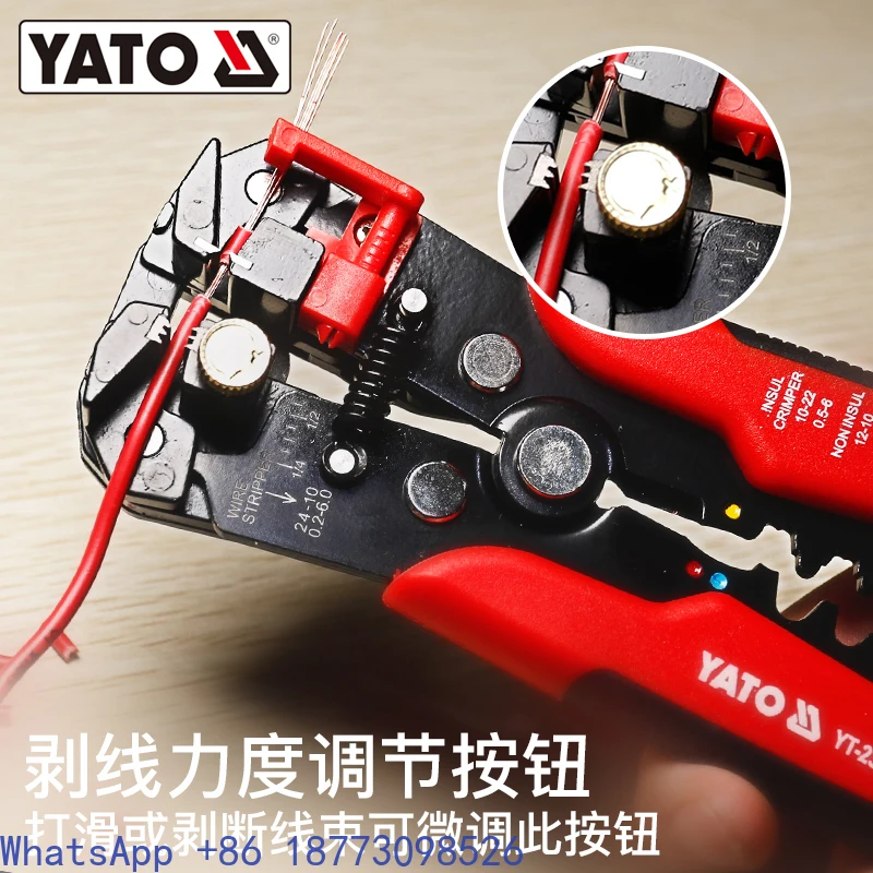 YATO Automatic Wire Stripper Multi-functional Tool, Pulling, Pressing and Splicing Magic Tool, Wire Cutter