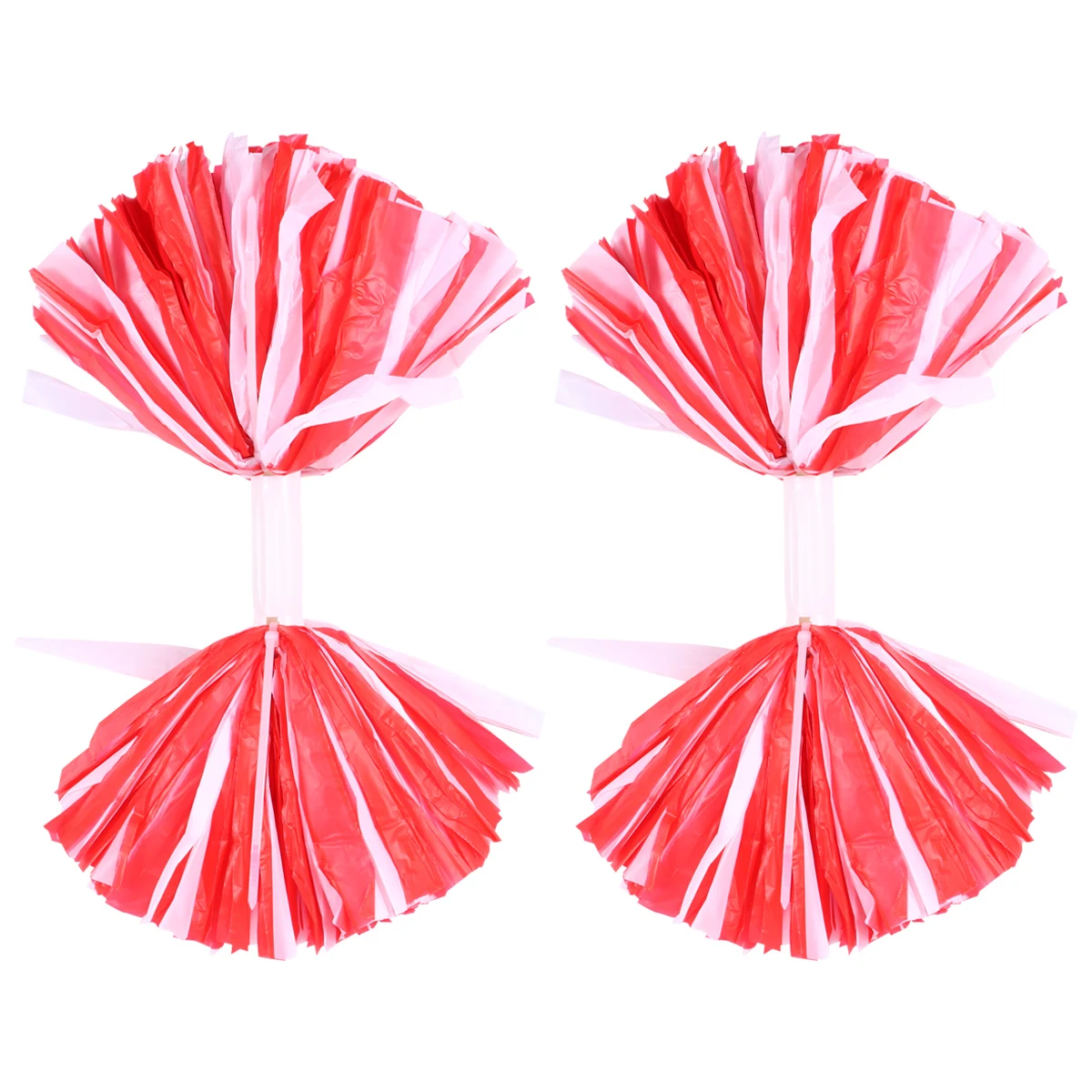 

Cheering Poms Bright Colorful Plastic Pom Poms for Cheerleaders Smooth Handle Sports Events Memorabilia