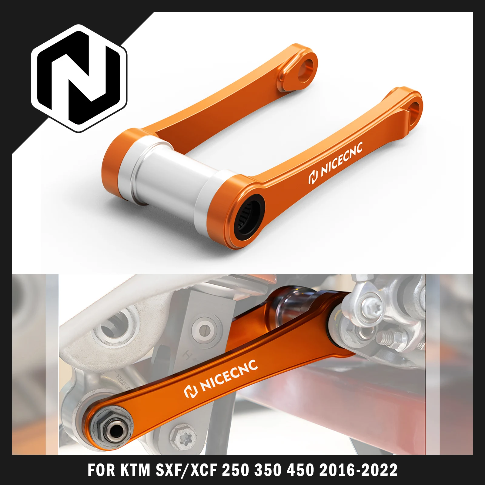 

For KTM SX 125 SXF 250 SXF 450 SX-F 350 XCF 250 350 450 2016-2022 Lowering Link Kit Linkage Arm XC 250 XC 300 SX 250 2017-2022