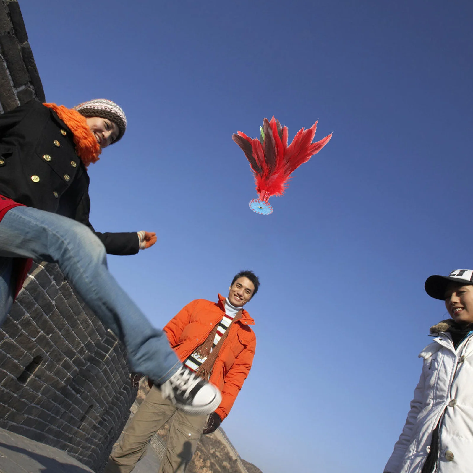 2 Pcs Badminton Bag Foot Exercise Toys Game Shuttlecock Resistant Kicking Football Chinese