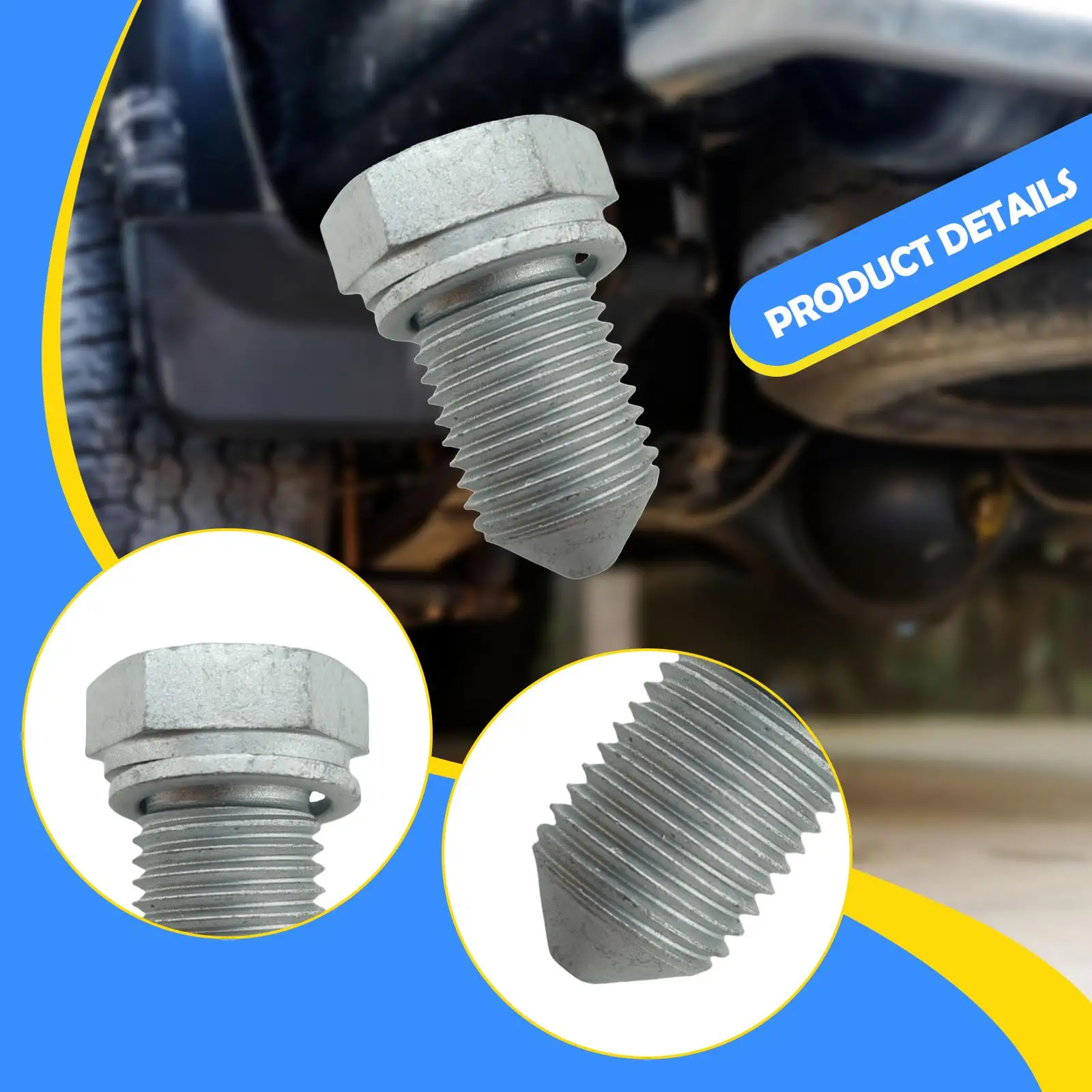 Plugue de drenagem de óleo fácil de instalar tamanho da cabeça 18mm substituição de suprimentos de reparo