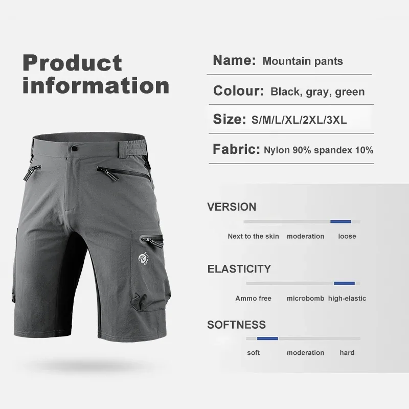 X-TIGER New Bike Shorts Multi-Pockects Breathable Motocross Moto MTB Downhill Bicycle Mountain Road Cycling Short Pants