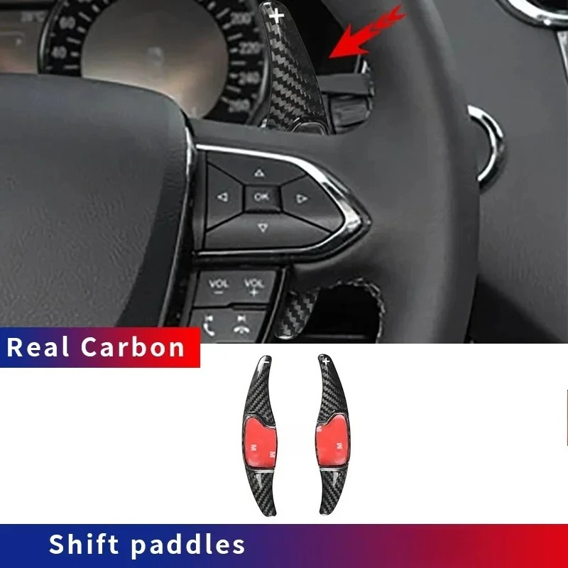 

For Ford For Mondeo For Taurus For Lincoln Real Dry carbon fiber steering wheel paddles cover interior modification Accessories