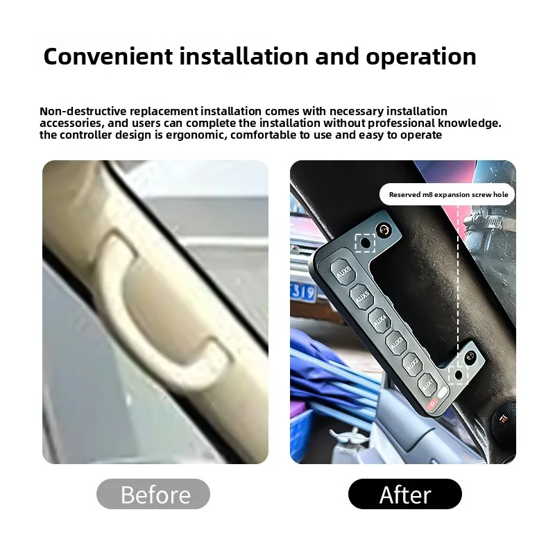 Suitable for Nissan Patrol Y61 A-pillar Handle Modified Accessories Switch Safari Y61 A-pillar Spotlight Wireless Handle
