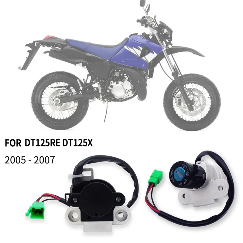 

Motorcycle Ignition Switch Lock Seat Lock Fuel Cap Lock With Key For Yamaha DT125RE DT125X 2005-2007