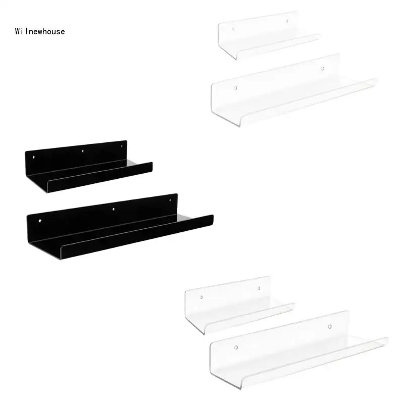 

4Pcs Versatile Wall Shelves for Bedroom and Living Room Bathroom Storage Racks Dropship