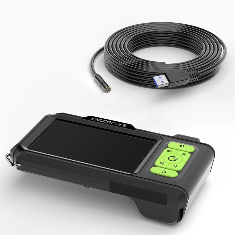 4.3'' IPS Screen Endoscope 1080P HD Camera Detachable Design IP67 Borescope Autofocus 8mm 1920P Inspection Camera for Pipeline