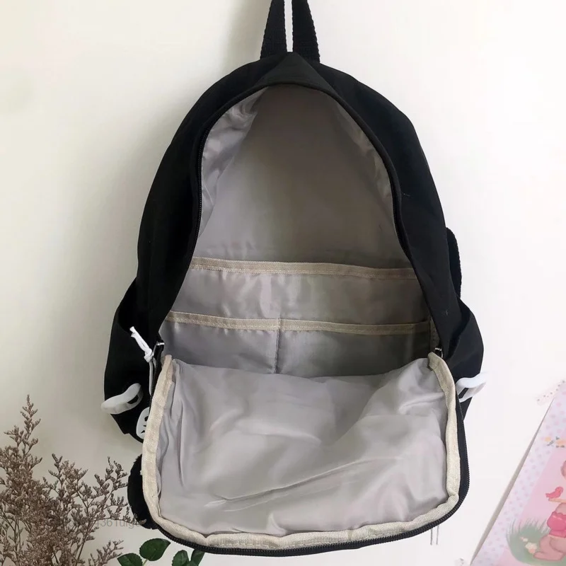 Sanrio Nieuwe Zakken Cartoon Kuromi Gedrukt Zwarte Rugzakken Student Nieuwe Schooltas Laptop Tas Y2k Vrouwen Japan Stijl Trendy Rugzakken