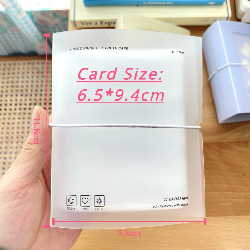 Transparent Mini Photo Album with Bandage 3 Inch Photocard Binder Korean Style Idol Card Collection Book for Students 2024 New