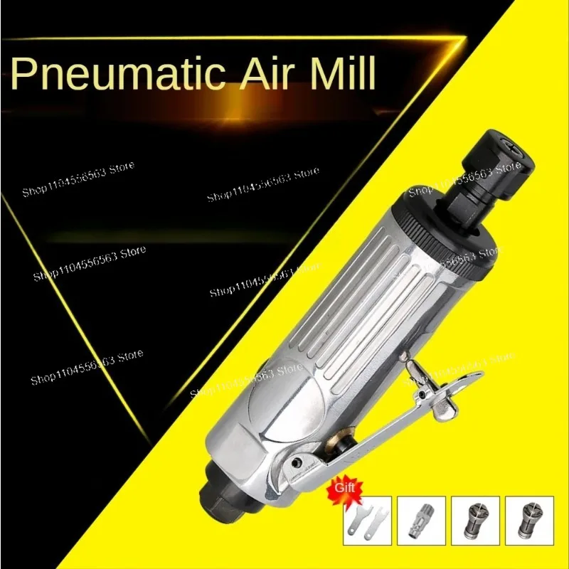 1/4 Inch Right Angle Pneumatic Engraving Grinder, 22000RPM Speed Adjustable Air Polishing & Grinding Tool