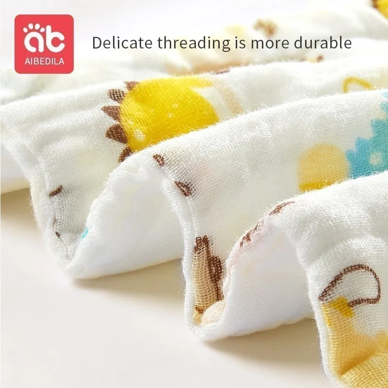 AIBEDILA Bib Pacifier Cloth Baby Burp Cloths Stuff for Babies Babets Muslin Hydrophilic Bibs Spit Gauze Square Towel Baby AB2789