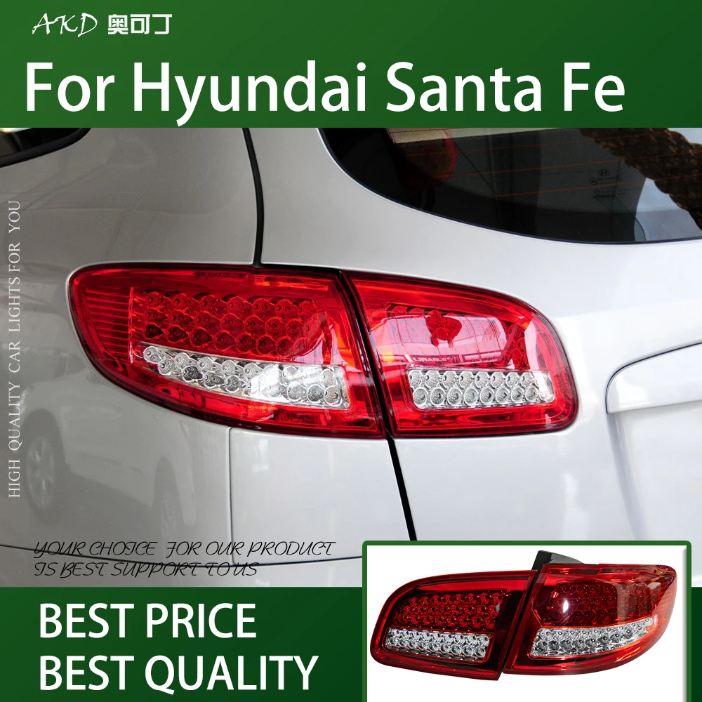 AKD Car Styling for Hyundai Santa Fe LED Tail Lights 2007-2013 New Santa Tail Light Rear Lamp DRL+Brake+Park+Signal