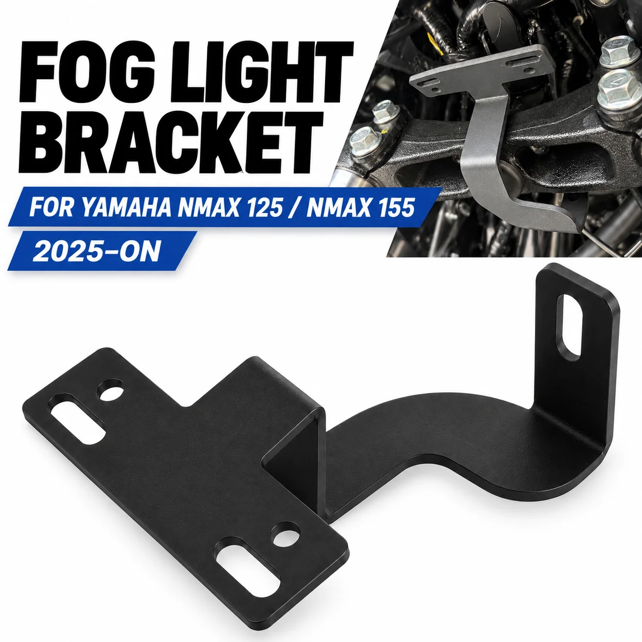 Front Hidden Spotlight Bracket High Bright LED Spotlight Mount Accessories Fit For Yamaha NMAX NMAX155 NMAX125 2025- Motorcycle