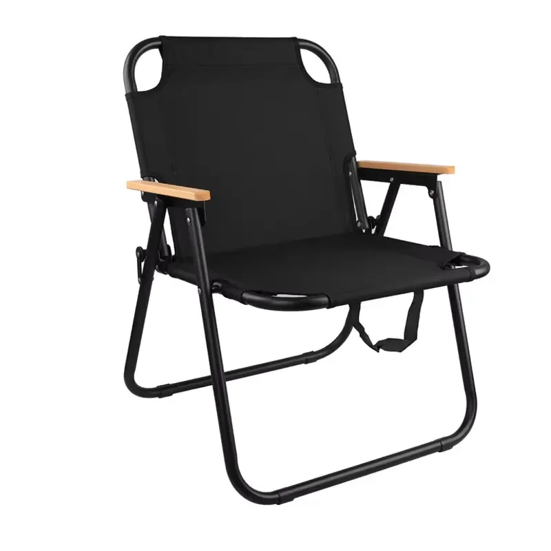 Custom Logo Folding Camping Chair Portable Metal Frame Outdoor Fishing Picnic Beach Armchair Lightweight Travel