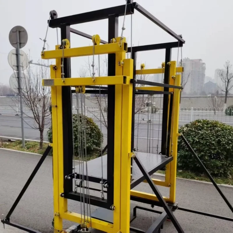 高安定性鋼製フレーム油圧リフティングシステム大型作業プラットフォーム産業機器設置電動足場