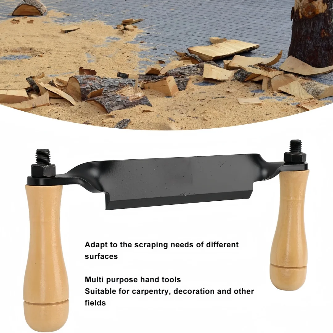Draw Knife Felled Draw Shave Tool Efficient Comfortable Grip Tree Bark Peeler Tool for Woodworking Bark Removal Tool Unsharpened