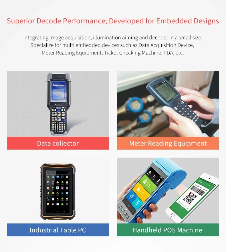 Eco-Embed 1D/2D QR And Bar Code Reader Module With CMOS Camera, TTL/USB Interface For Kiosks, Turnstiles, Mobile Payments 2