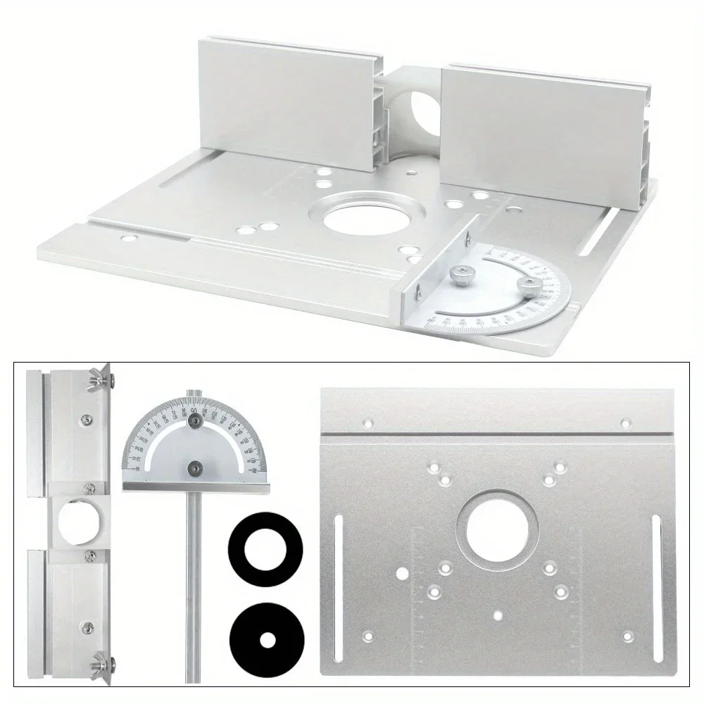 Multifunktionale Aluminium-Frästisch-Einsatzplatte, Holzbearbeitung, elektrische Holzfräse, Klappplatte für Werkbänke, Fräsplatte – Detail 9