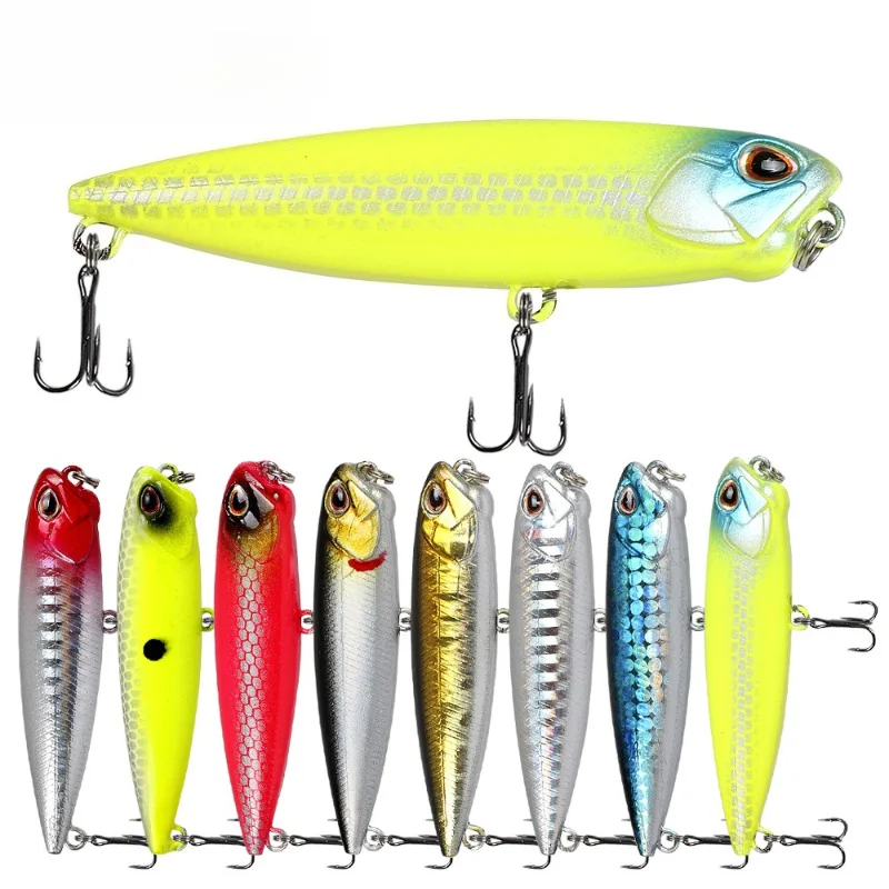 1pcs Long-Cast Type 6.5cm /5.3g Floating Lure “Pencil-Style” Lure Surface Lures  for Saltwater Freshwater Fishing Fishing Gear