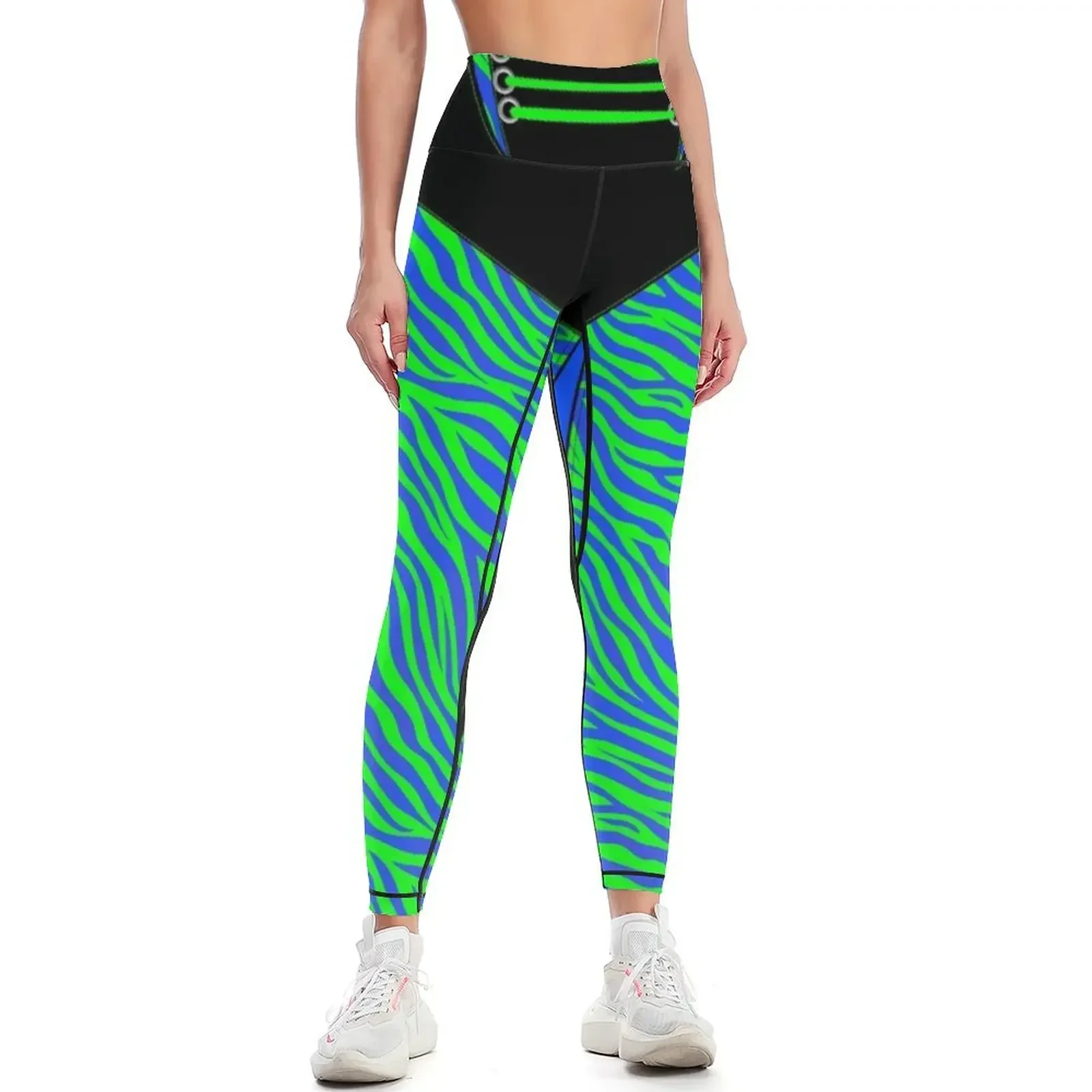 

Green and Blue zFusion heavy metal pants Leggings Women's fitness legging gym trousers Female legging pants Womens Leggings
