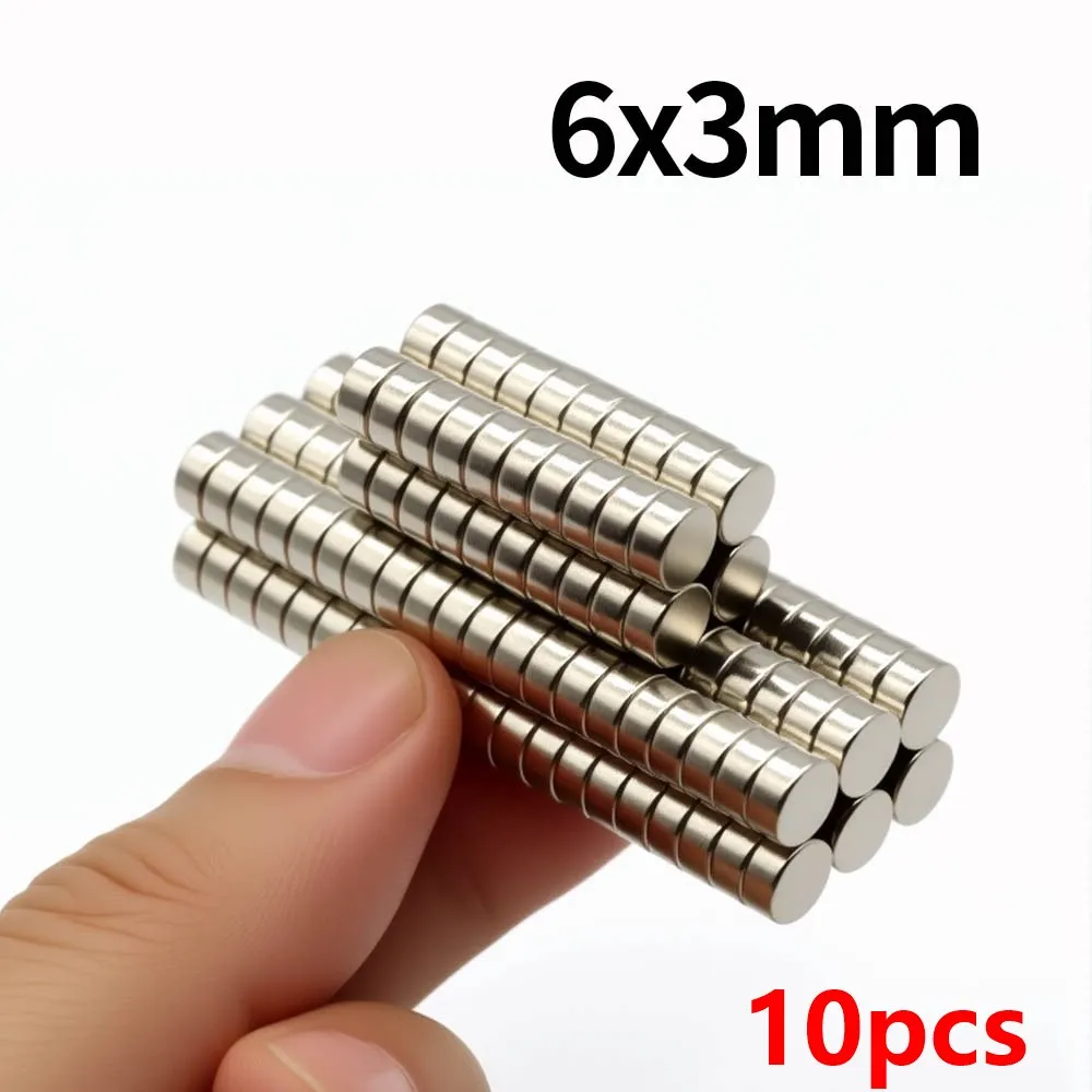 6x3mm supersterke neodymiummagneet N35 NdfeB permanente magnetische imanes ronde krachtige magneten koelkastmagneet