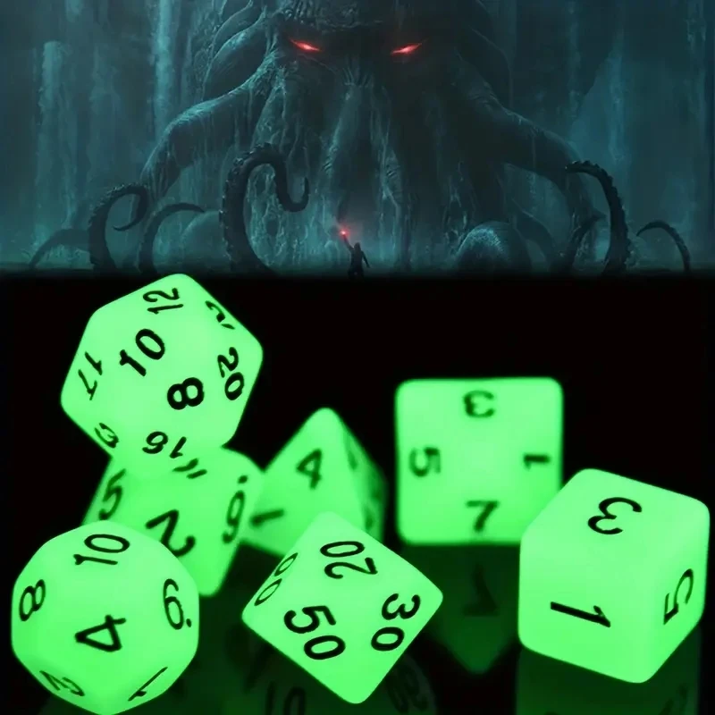 New 7pcs/set Of New Pattern Dice Set D4 D6 D8 D10 D12 D20 Multi-sided Dice For Board Game High Quality