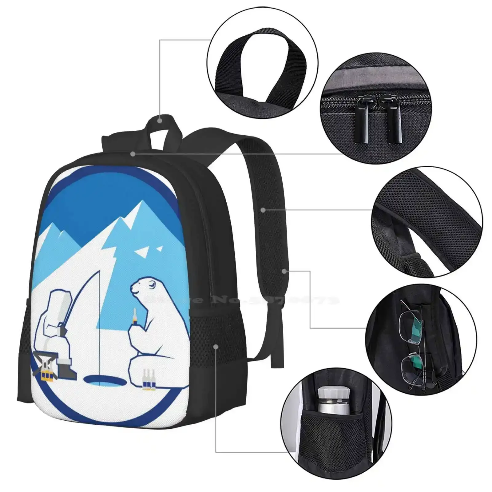 Iceholes حار بيع المدرسية على ظهره حقائب الموضة Bhl Fhl البيرة الدوري هوكي هوكي الجليد نيوزيلندا