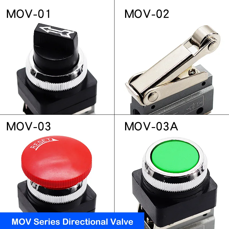 MOV Pneumatic Manual Valve Two Ports Mechanical Valve Directional valve Pneumatic Control valve MOV-01 MOV-02 MOV-03 MOV-03A