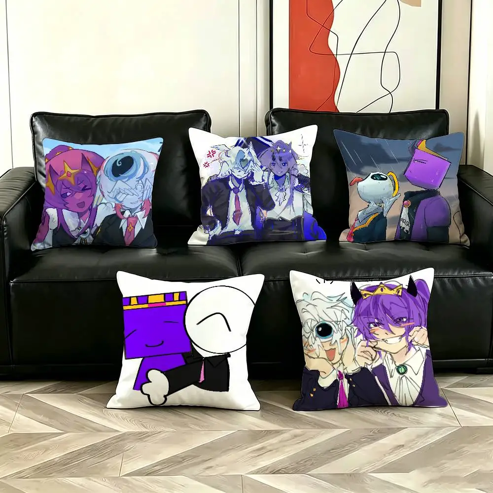 

W-Wemmbu Eggchan T-Tax Duo Pillow Case for Sofa Living Room Home office Decor Protective Cover