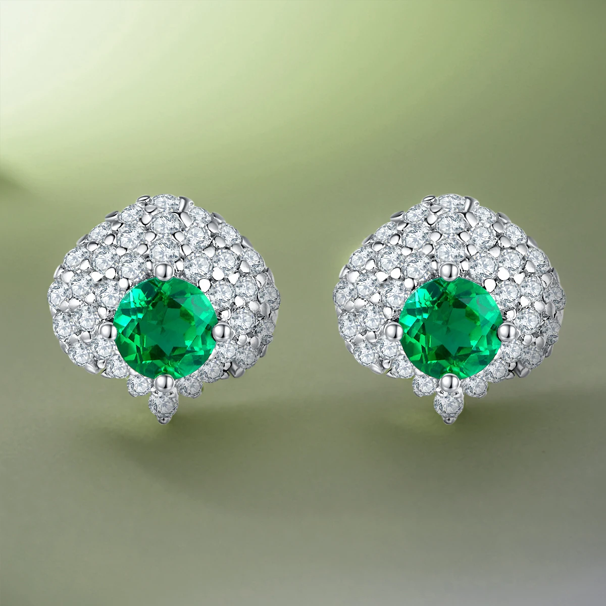 

Luxury S925 Sterling Silver Earrings with Zircon Exquisite Fashion Lab Grown Diamond Grandmother Jewelry for Women Wedding Gift