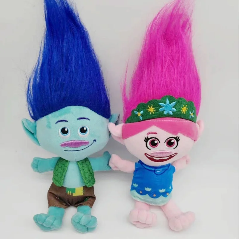 Hasbro Trolls Poppy Branch Anime periférico dibujos animados lindo juguete de peluche modelo almohada ornamento figura Kawaii regalo de vacaciones al por mayor