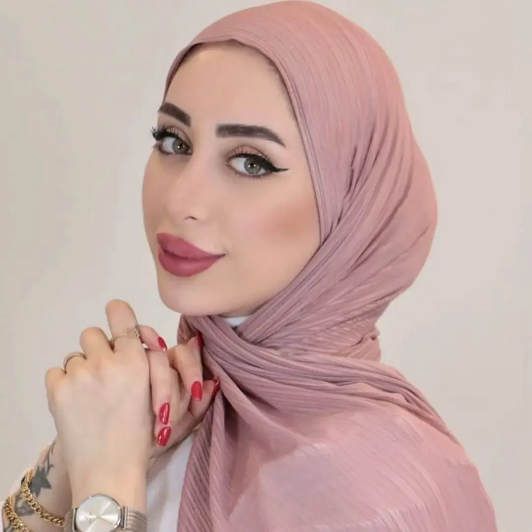 Plain Jersey Hijab Stripes Stretch Hijab Head Scarf Wrap for Women Muslim All Seasons Turban Headscarf Shawl Femme Stole Mujer