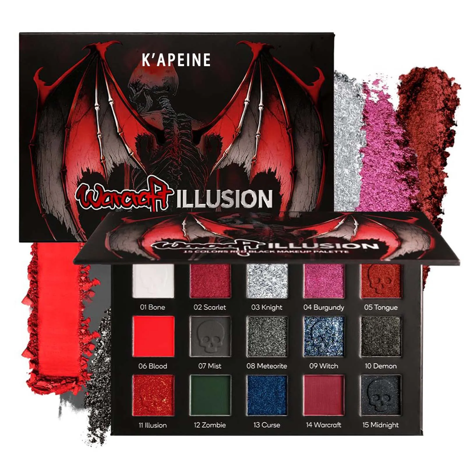 Fifteen-color Gothic Rose Shimmer Eyeshadow, A Fine Glitter Non-removable Eyeshadow Palette view 2