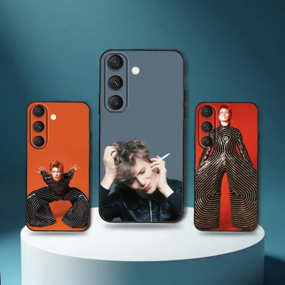 

D-David B-Bowie Phone Case For Samsung S25,S24,S23,S22,S21,S20,S10,Ultra,Plus,Lite,FE,Soft Silicone Black Cover
