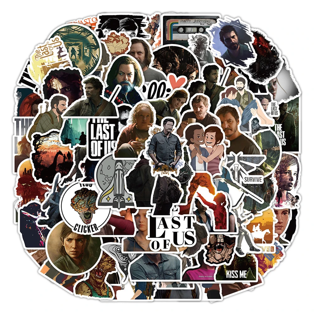 10/30/50/100pcs TV Show The Last of Us Stickers Waterproof Ellie Joel Sticker Laptop Skateboard Scrapbooking Wall Cool Decals