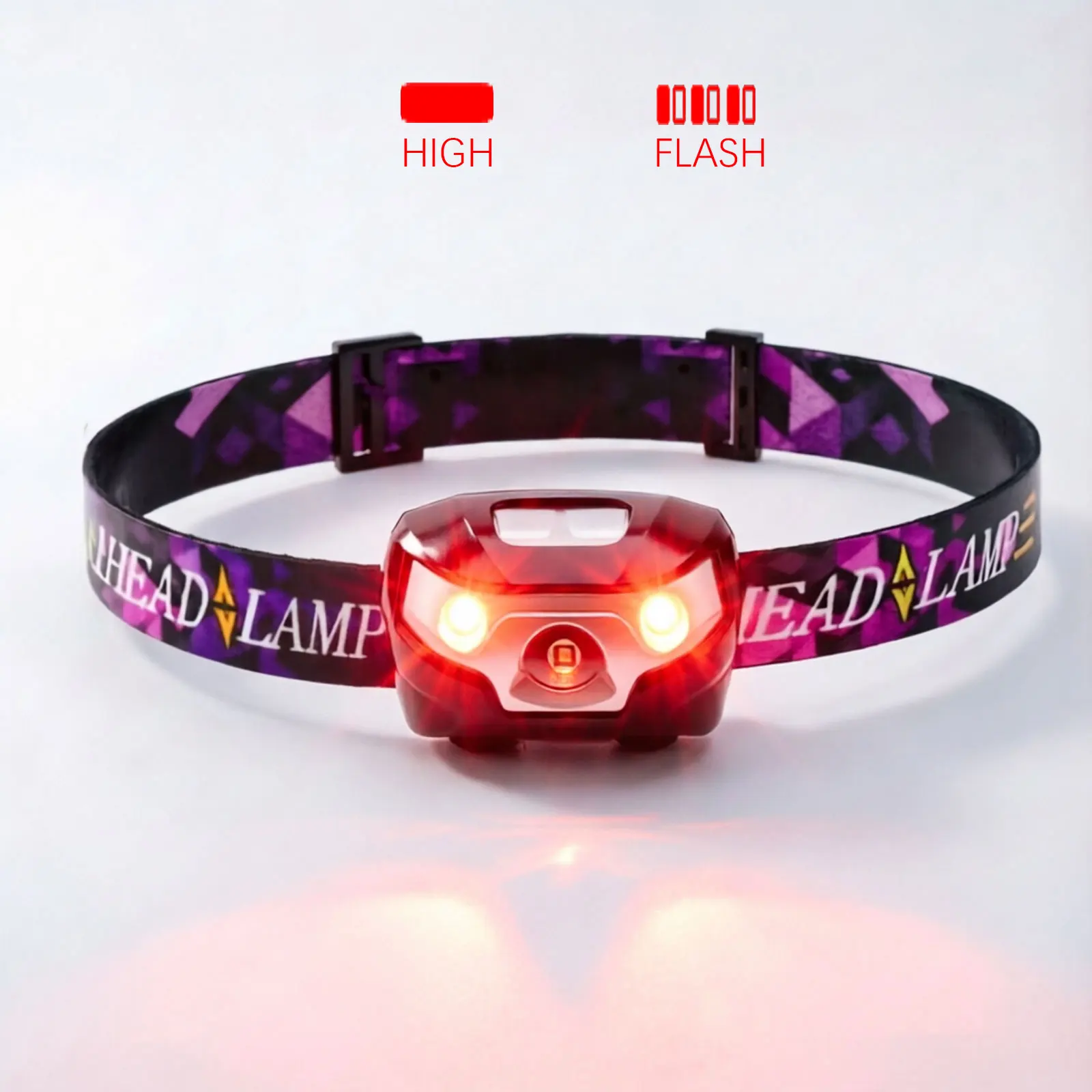 SOLOLANDOR 5-Mode LED Mini Headlamp White Red Headlight USB Torch Camping Hunting Flashlight Lamp beekeeping Fishing Flash Light